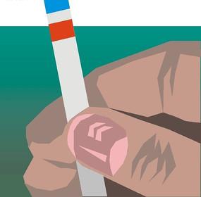 怎么畫拿著香煙的手