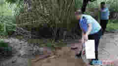 萌萌鼬獾跑到村民家中賴著不走 民警送其“回家”