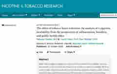 匹茲堡大學：電子煙危害遠小于卷煙